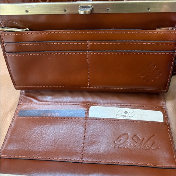 Patricia Nash Gracchi Florence Embossed Leather Satchel and Wallet - Picture 5 of 6